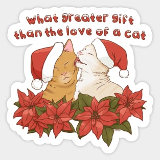 Cute Orange Christmas Cats Sticker